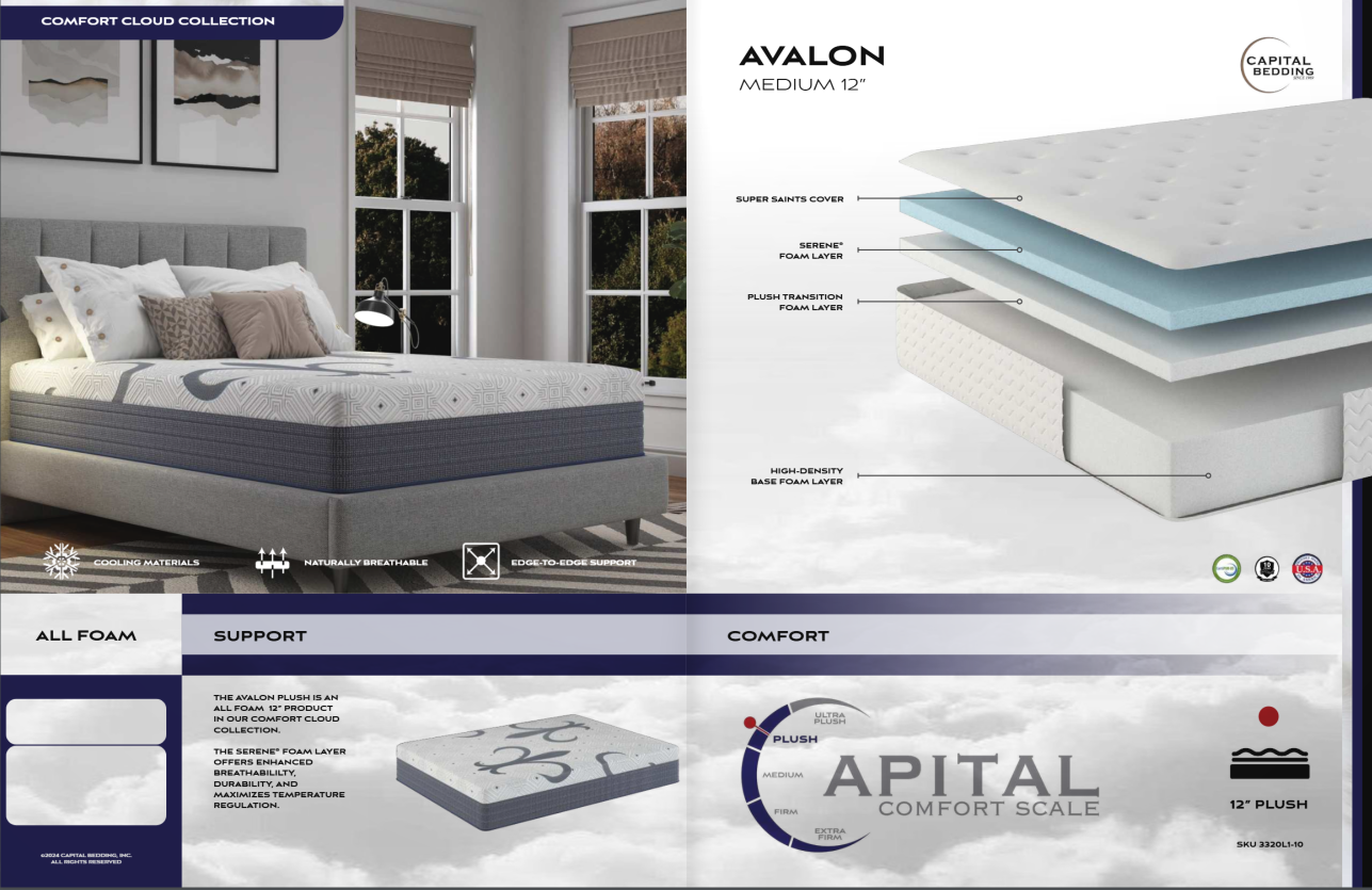 Capital AVALON All Foam Plush Bed in a Box