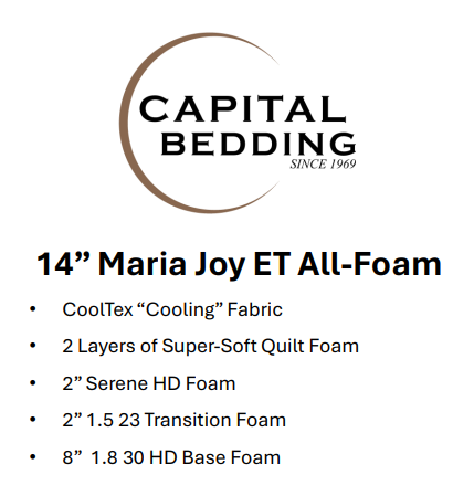 Capital Bedding All Foam Maria Joy